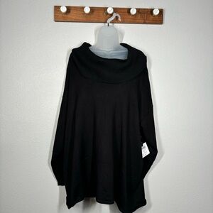 89th And Madison Black Cowl Neck Black Sweater Size 1X
Plus